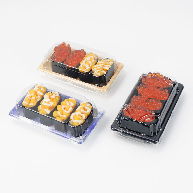 Caja de sushi de sushi de plástico personal personalizado desechable de Take Feat Amable